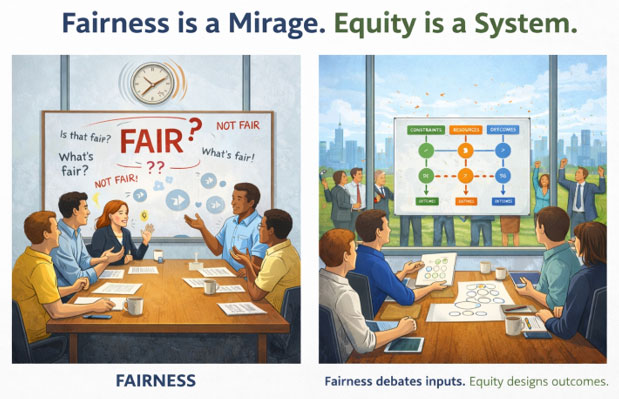 Fairness is a Mirage. Equity is Fairness